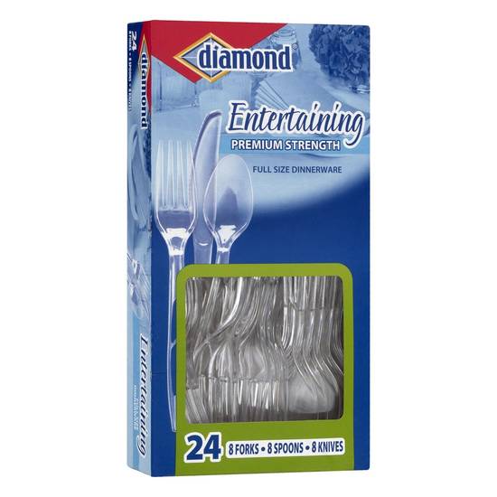 Diamond Entertaining Premium Strength Full Size Dinnerware (24 ct)