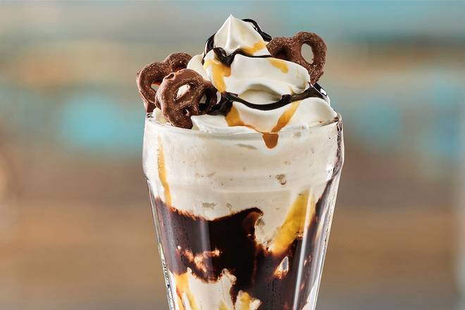 Chocolate Covered Pretzel Milkshake