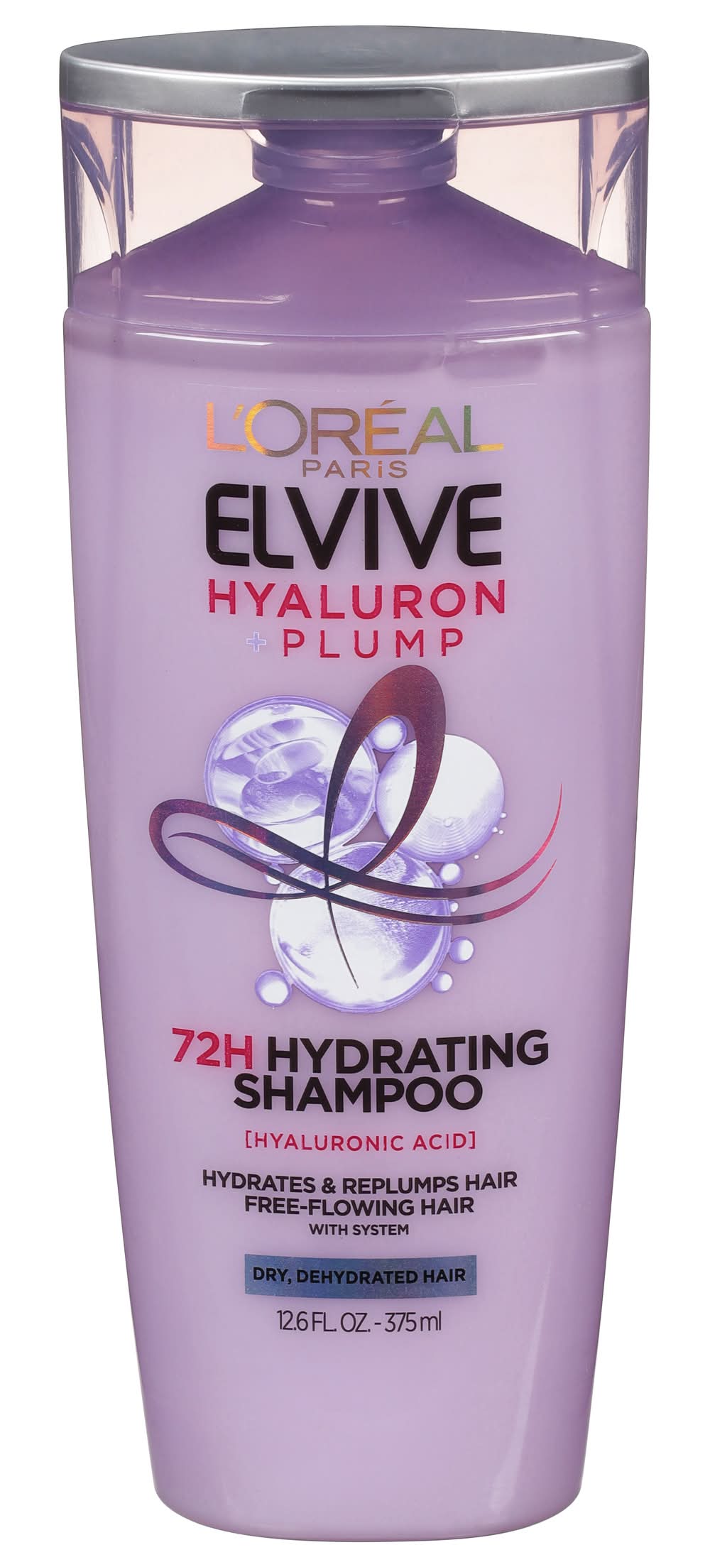 L'Oréal Elvive Hyaluron Plump 72h Hydradting Shampoo Dry Dehydrated Hair (12.6 fl oz)