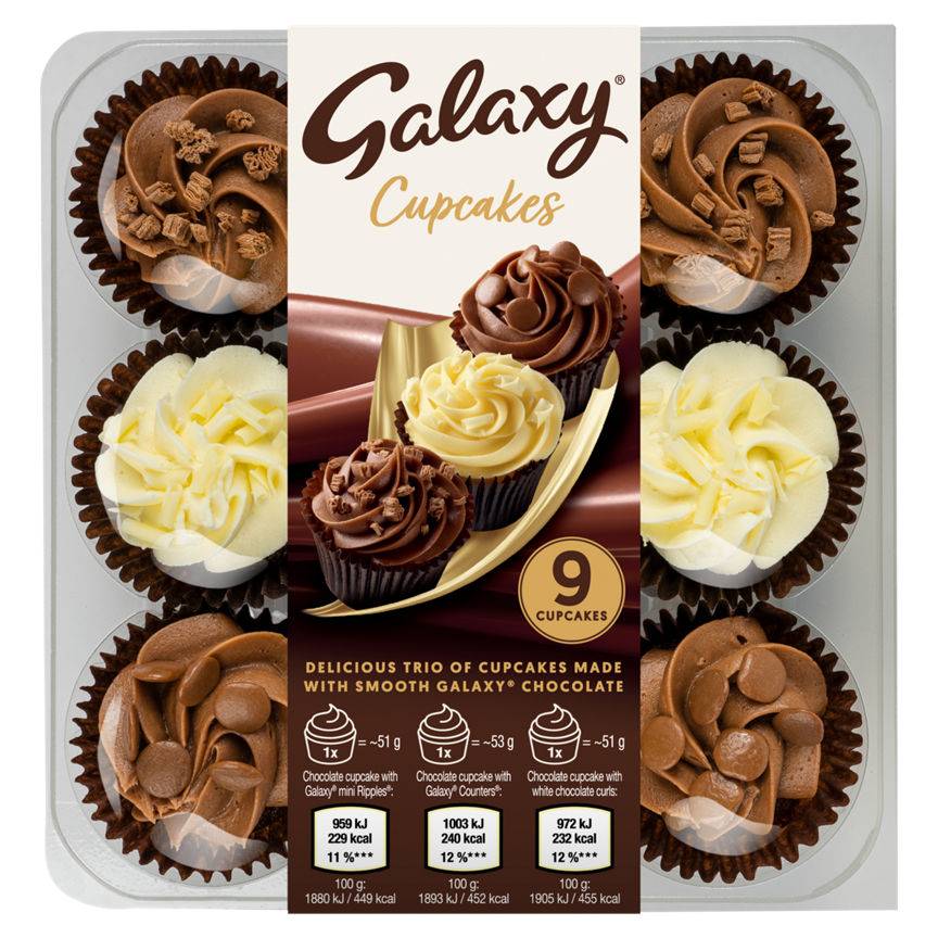 Galaxy Chocolate, Cupcakes (9 pack)