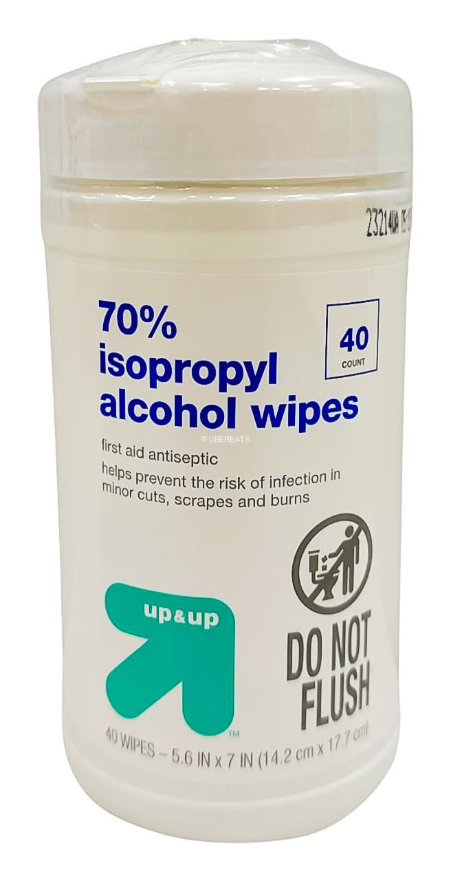 up&up Isopropyl Wipes, 5.6x7 in (40 ct)
