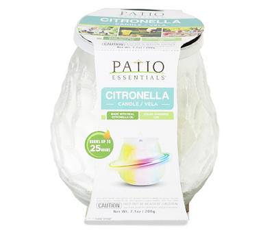 Patio Essentials Led Color Changing Citronella Candle-7.1 oz