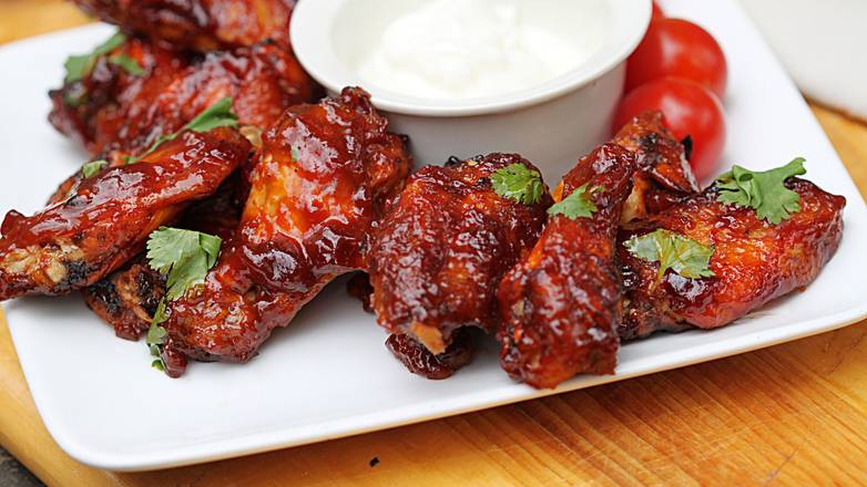 Honey BBQ wings 6 pcs