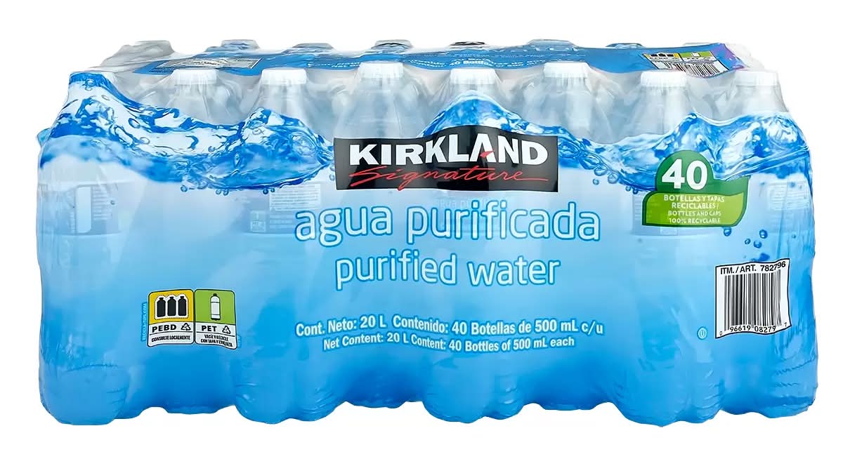 Kirkland Signature · Agua potable purificada (40 x 500 ml)