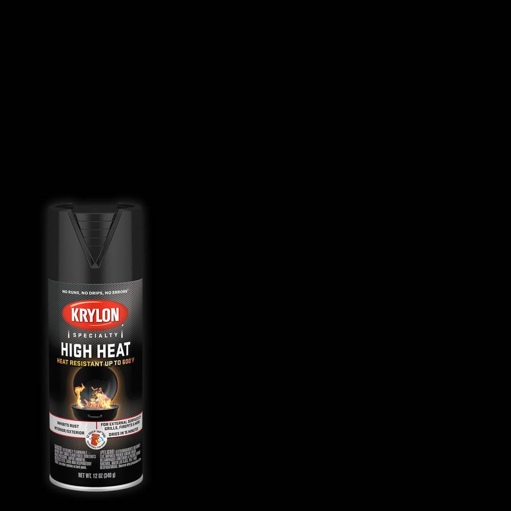 Krylon Satin Black High Heat Spray Paint (NET WT. 12-oz) | K01618777