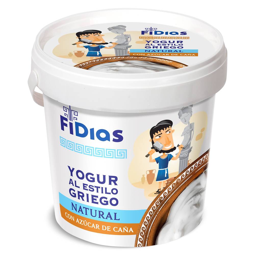 Yogur Griego Natural Con Azúcar De Caña Fidias De Dia Tarrina 1 Kg