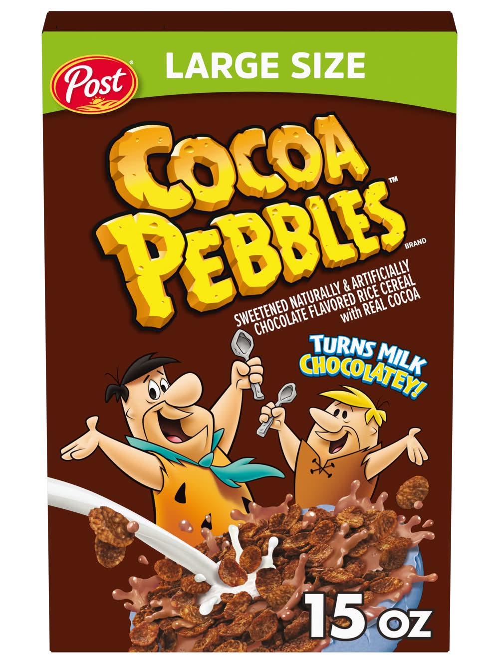 Cocoa Pebbles Sweetened Rice Cereal, Chocolate (15 oz)