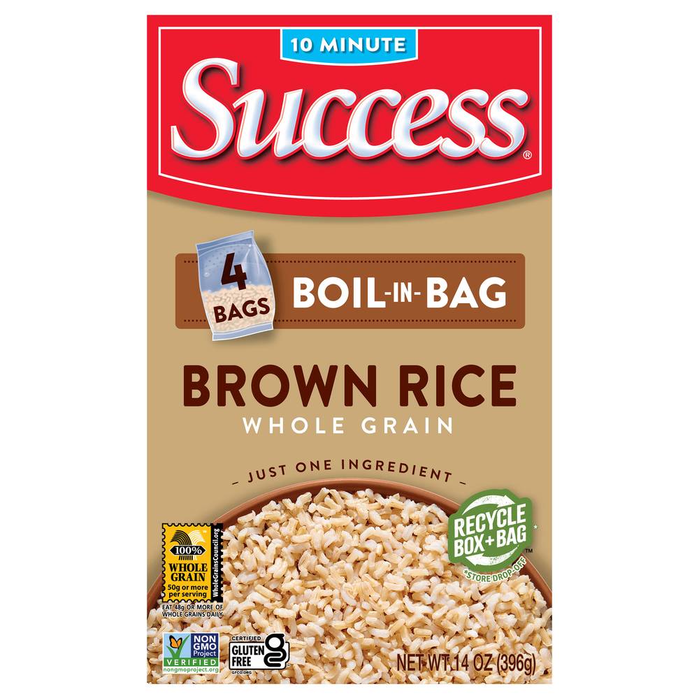 Success Boil-In-Bag Whole Grain Brown Rice (4 ct)