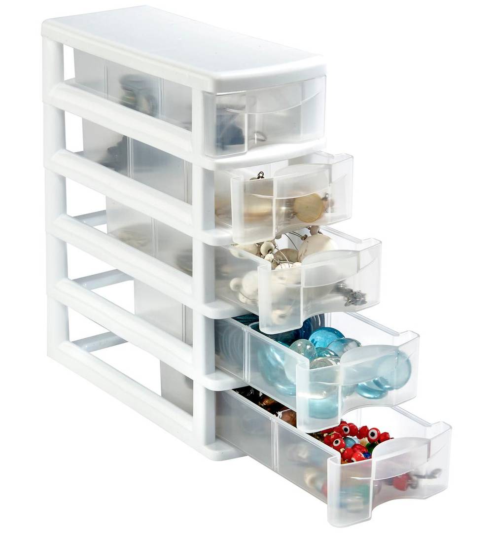 Italhome · Caja organizadora de plástico, blanco