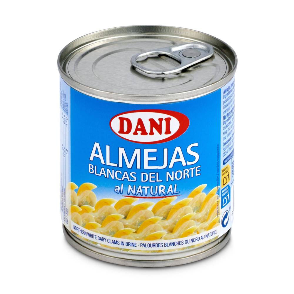 Almejas Blancas Del Norte Al Natural Dani Lata 90 G