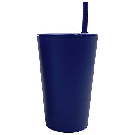 Walgreens Plastic Tumbler With Lid and Silicone Straw