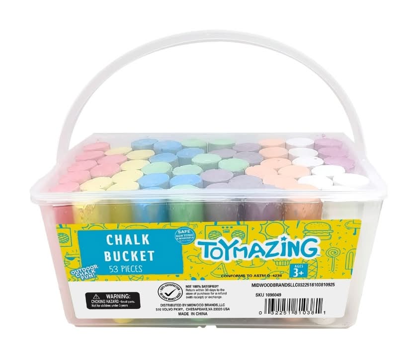 Toymazing Chalk Bucket, 53 pc.
