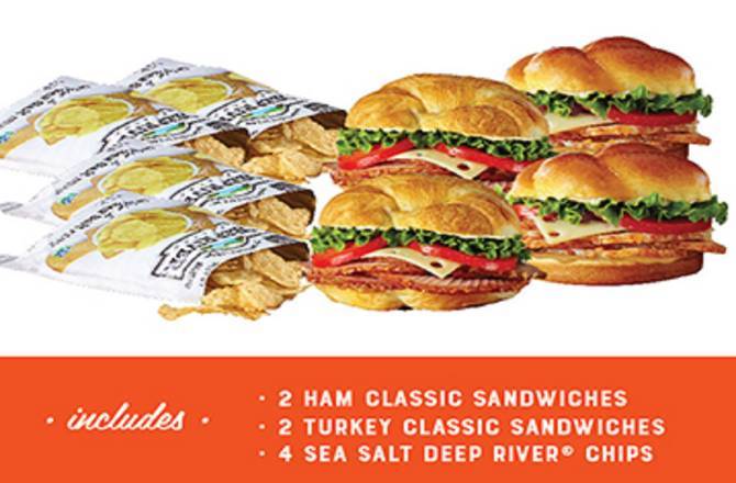 Ham & Smoked Turkey Classic Sandwich 4-Pack