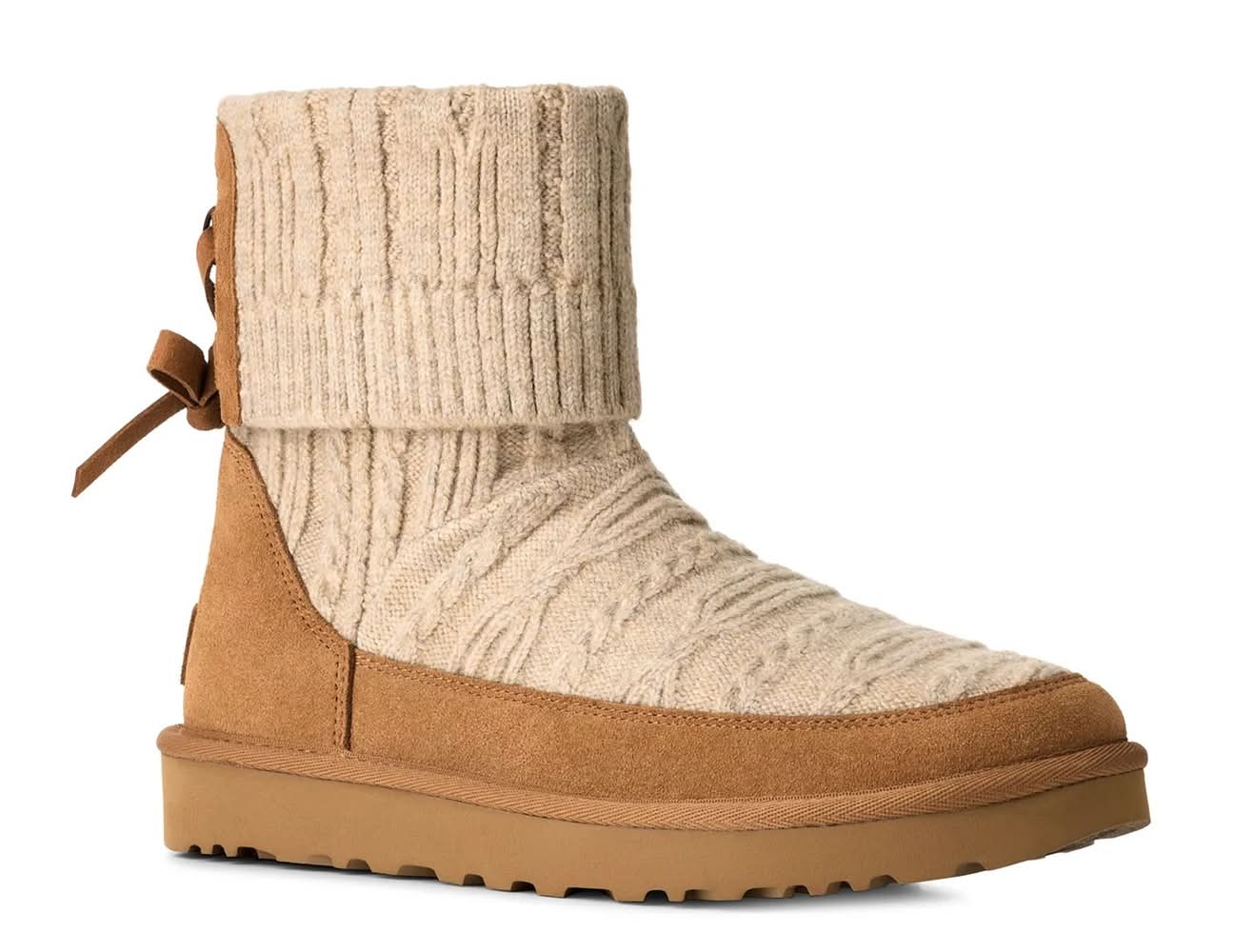 Ugg Classic Mini Cabelle Knit Bootie (Chestnut Medium - 9)