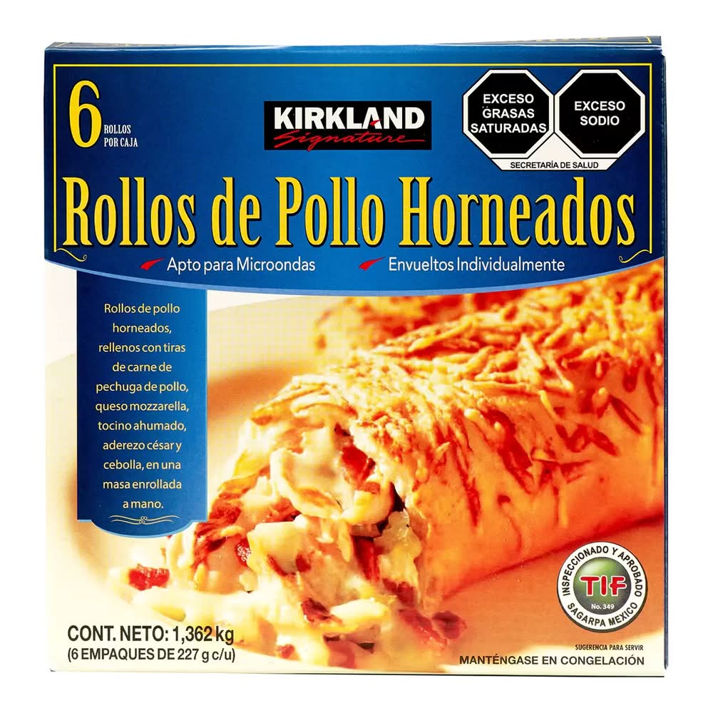 Kirkland Signature · Rollos horneados rellenos congelados, pollo (6 x 227 g)