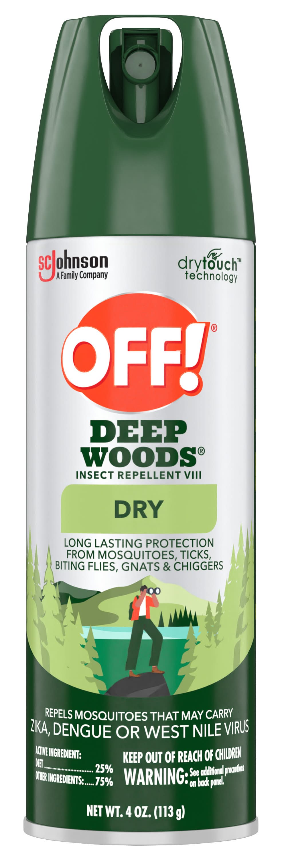 OFF! Deep Woods Dry Insect Repellent Viii (4 oz)