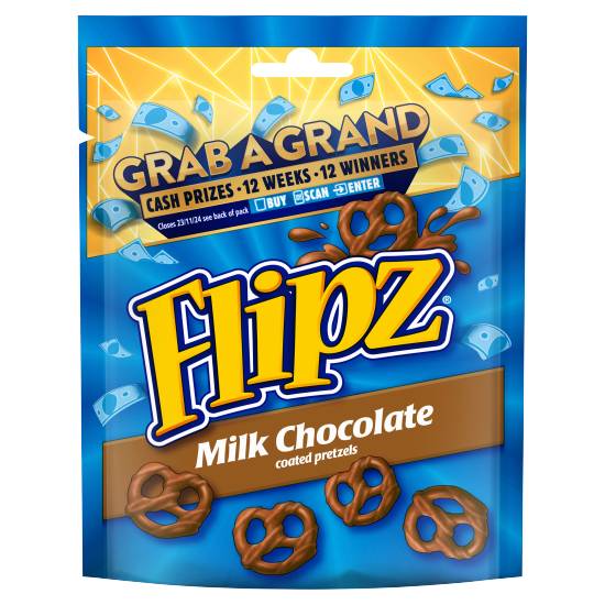 Flipz Milk Chocolate Coated Pretzels Snacks