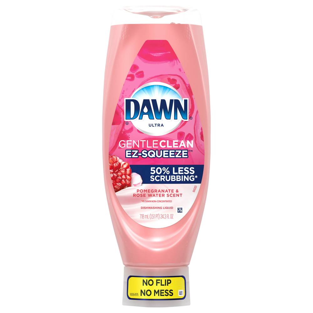 Dawn Gentle Clean Pomegranate and Rose Water Scent Liquid Dish Soap (24.3 fl oz)