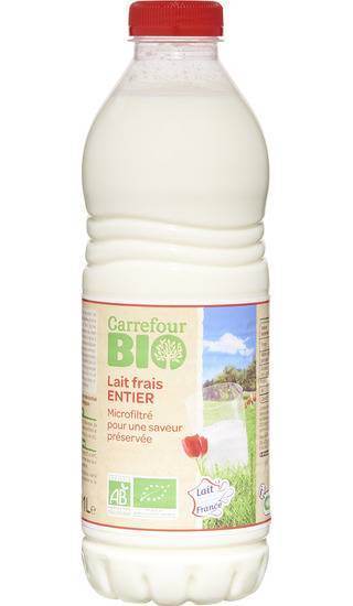 Carrefour Bio - Lait frais entier (1 L)