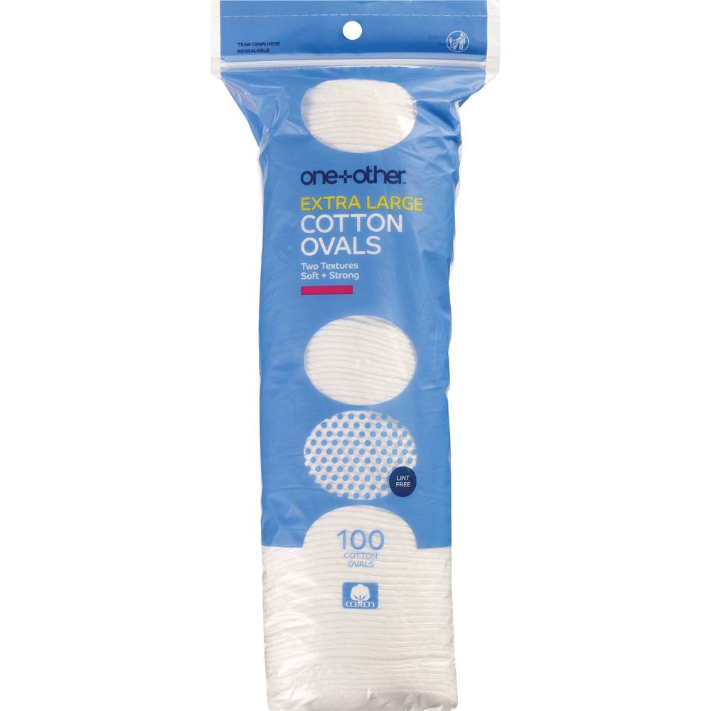 One+Other Premium Cotton Ovals, 100Ct