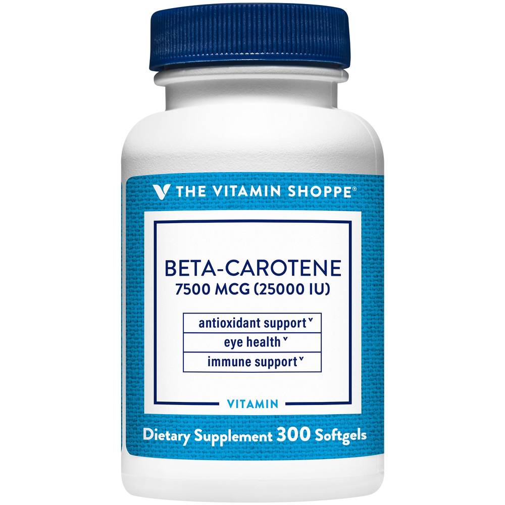 The Vitamin Shoppe Beta-Carotene 7500 Mcg 25000 Iu (300 ct)