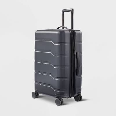 Open Story Hardside Checked Suitcase 72 L, M, Gray
