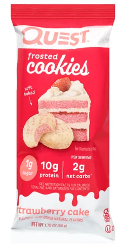 Quest Strawberry Cake Frosted Cookies