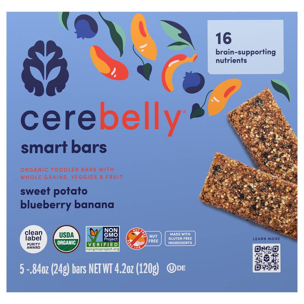 Cerebelly Blueberry Banana Sweet Potato Bars (5 ct)