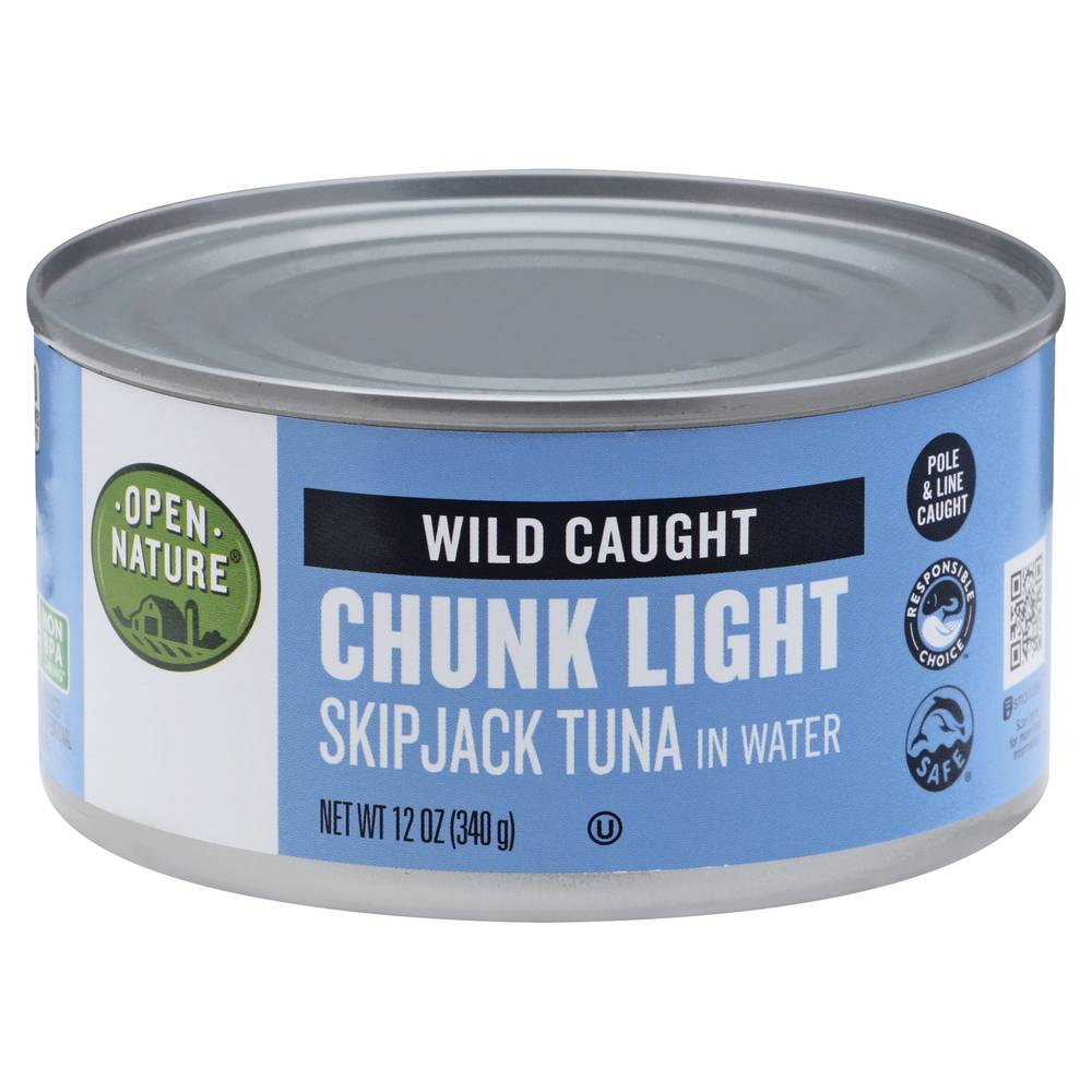 Open Nature Wild Caught Chunk Light Skipjack Tuna in Water (12 oz)