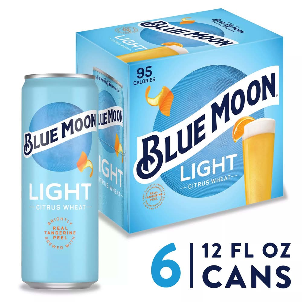 Blue Moon Light Sky Citrus Wheat Beer (6 x 2 fl oz)