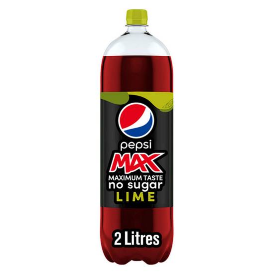 Pepsi Max Lime No Sugar Cola Bottle 2L