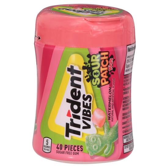 Trident Vibes Sour Patch Kids Sugar Free Watermelon Gummies (40 ct)