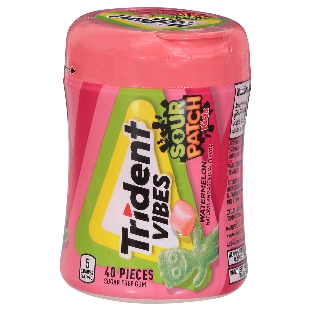 Trident Vibes Sour Patch Kids Sugar Free Watermelon Gummies (3.2 oz)