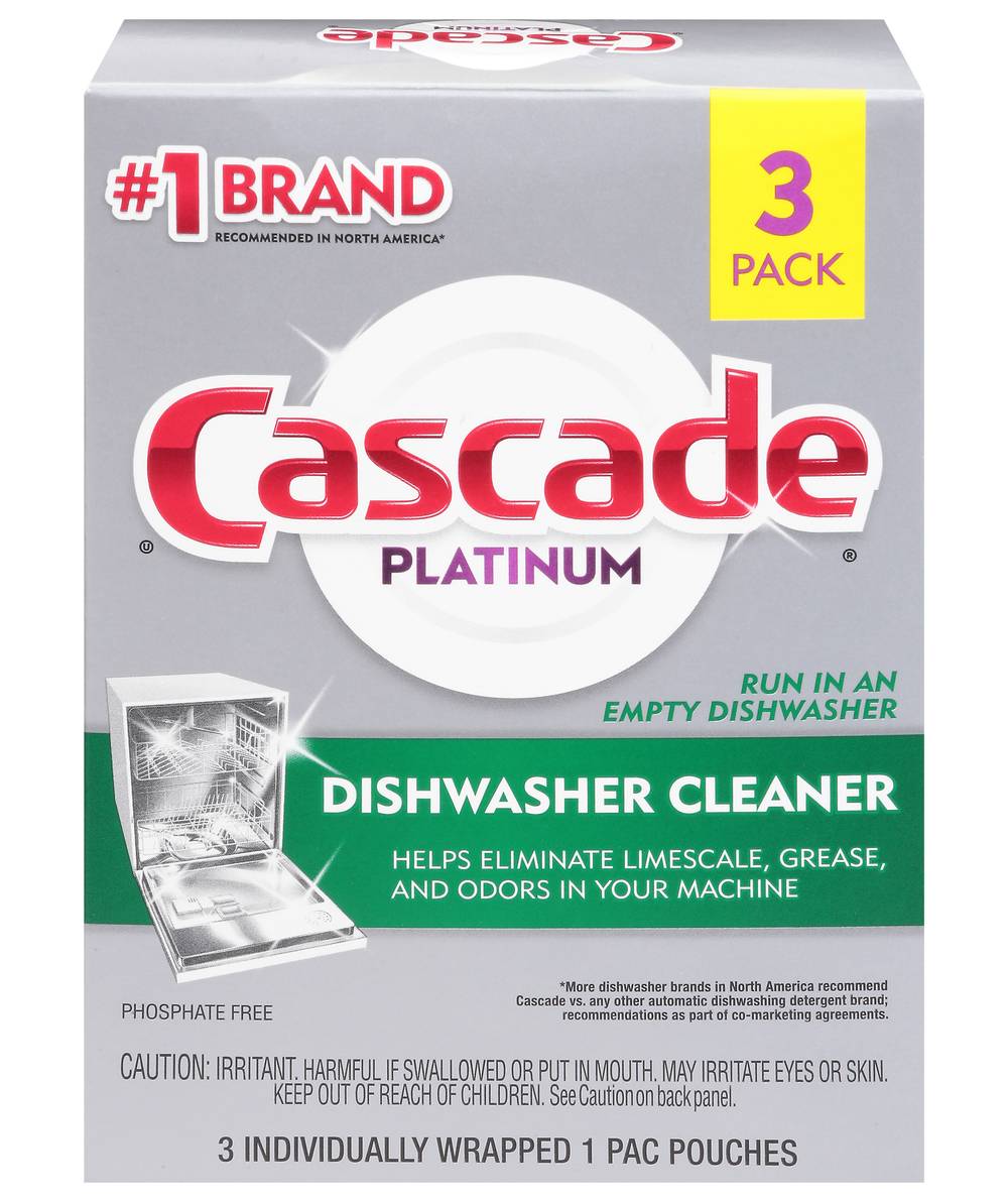 Cascade Platinum Dishwasher Cleaner (3 ct)