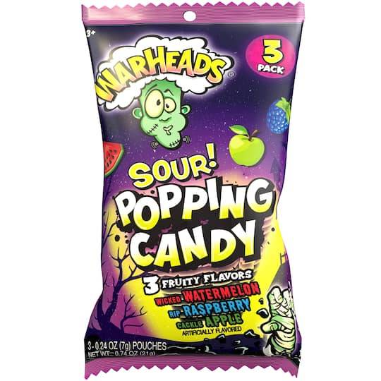 Warheads Sour Halloween Popping Candy (3 x 0.3 oz)