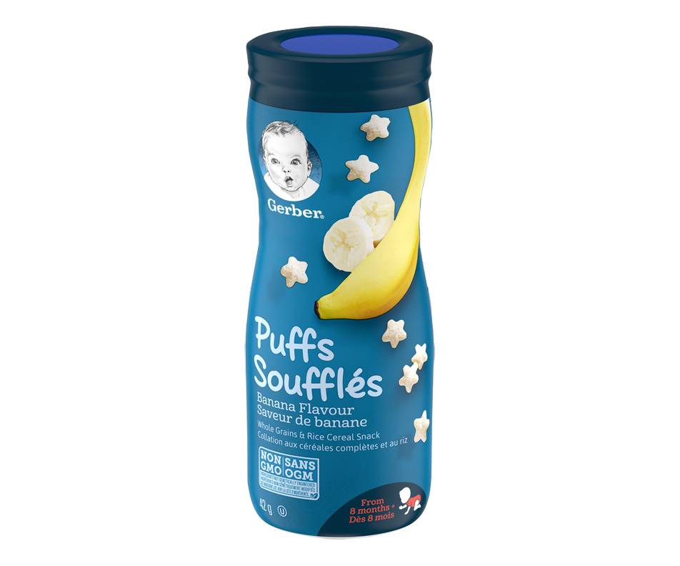 Gerber collations pour bébés de soufflés à la banane (42 g) - puffs banana flavour baby snacks (42 g)