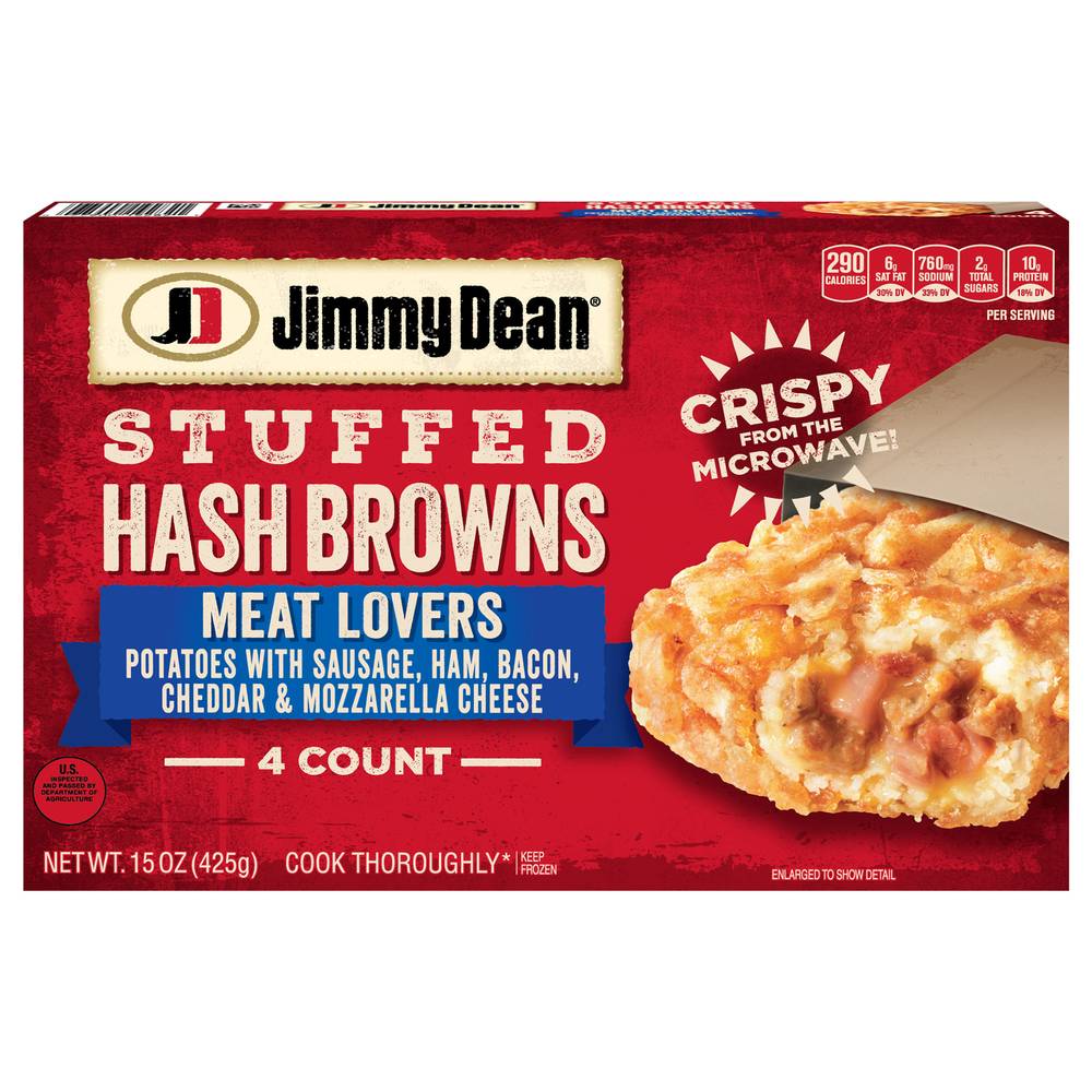 Jimmy Dean Meat Lovers Stuffed Hash Browns (4 ct)
