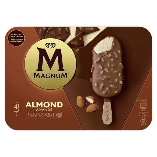 Magnum glace bâtonnet amande (4 pcs)