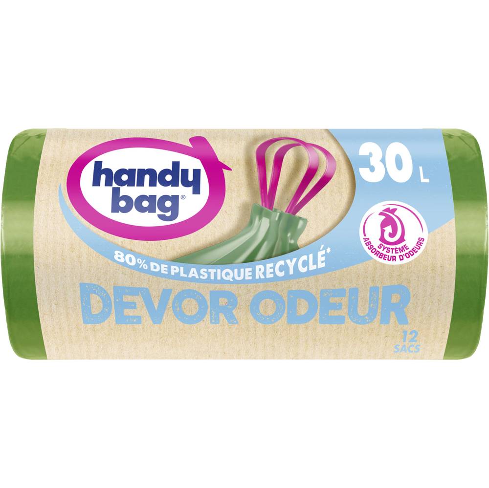 Handy Bag - Sacs poubelle poignées coulissantes 30l (12)