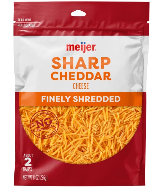 Meijer Finely Shredded Sharp Cheddar Cheese (8 oz)