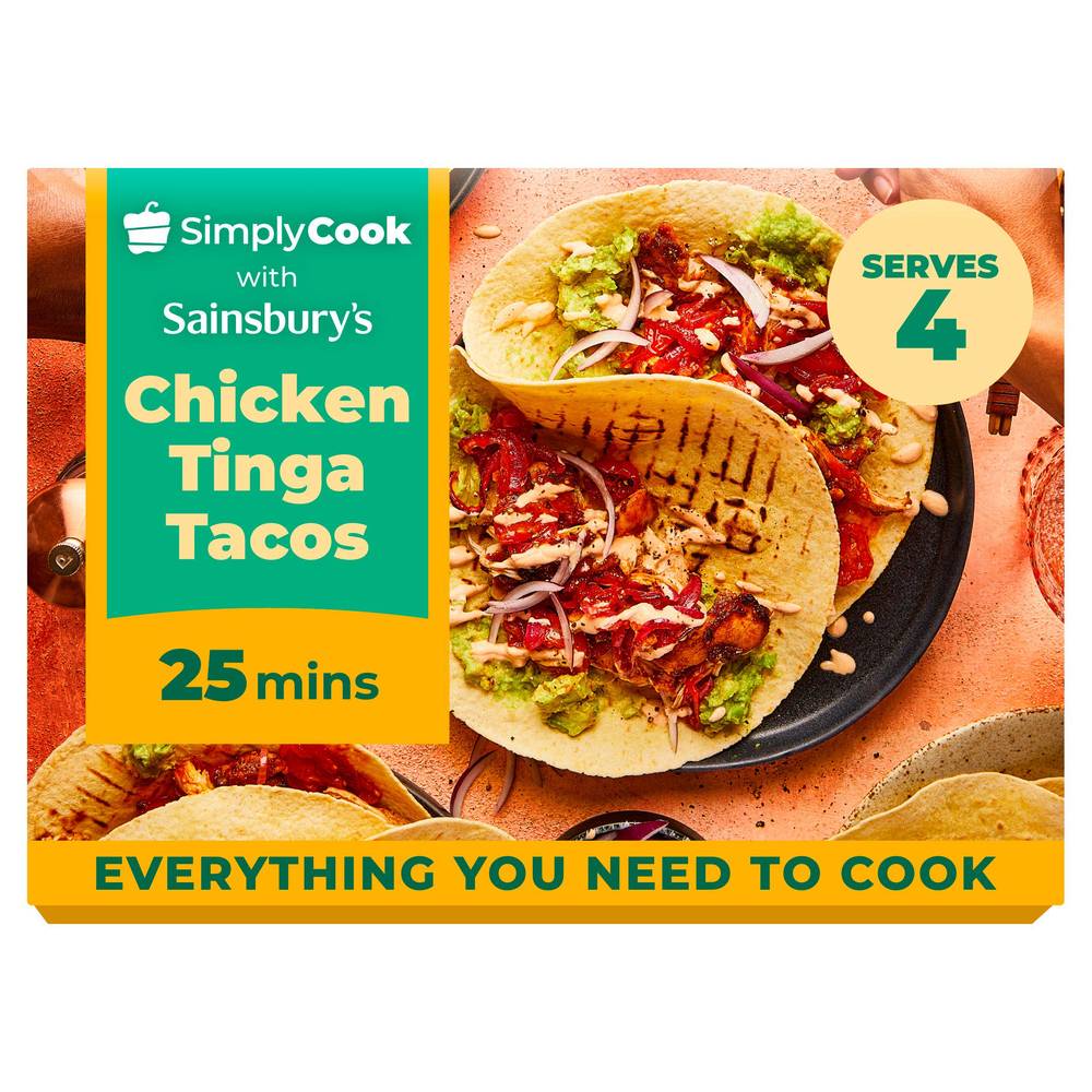 Sainsbury's Chicken Tinga Tacos Meal Kit Serves 4