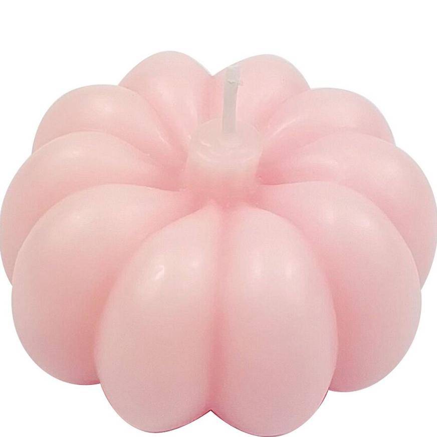 Breast Cancer Awareness Pink Pumpkin Wax Candle, 3.2in