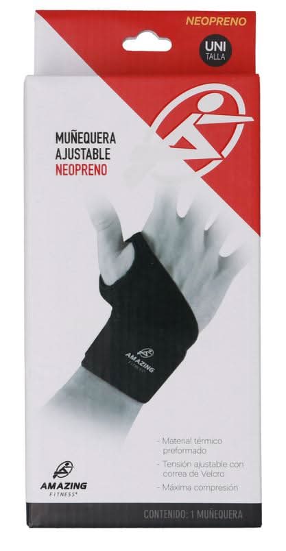 Amazing Fitness · Muñequera ajustable de neopreno, Única