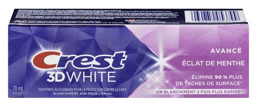 Crest 3d white avancé dentifrice - 3d white advanced toothpaste (éclat de menthe)