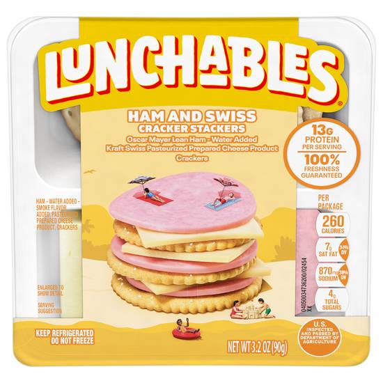 Lunchables Ham & Swiss Cheese With Crackers Snack Kit