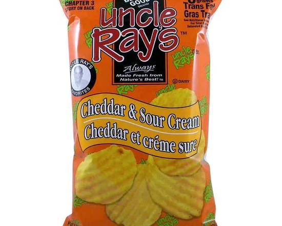 Uncle Rays Cheddar & Sour Cream 130g
