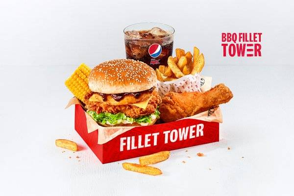 BBQ Fillet Tower Box Meal With 1 PC Chicken