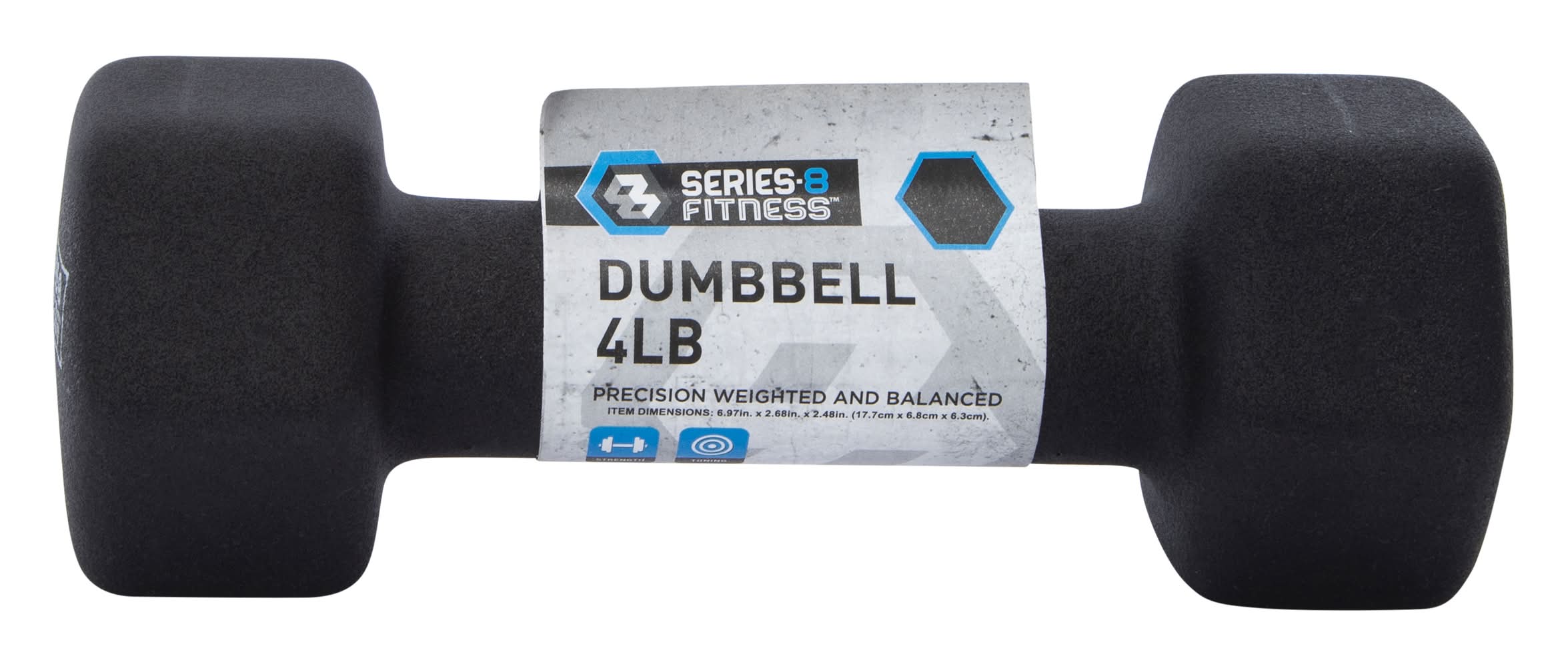 Series-8 Fitness™ 4lb Dumbbell Black