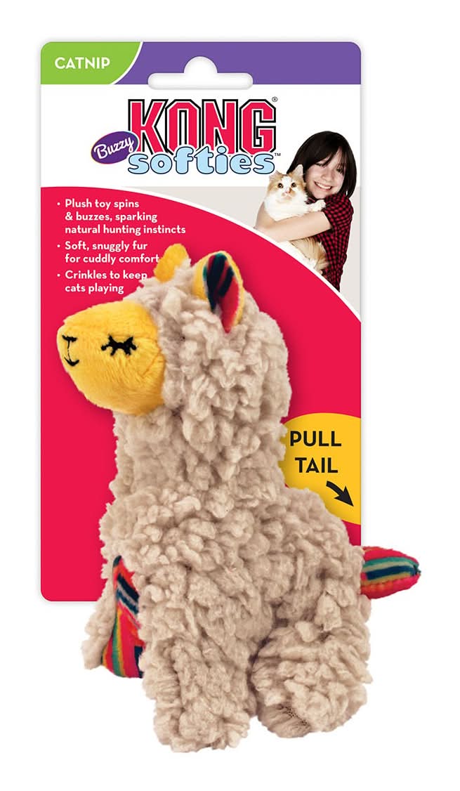 KONG · Juguete softies con diseño de llama para gato, XCH
