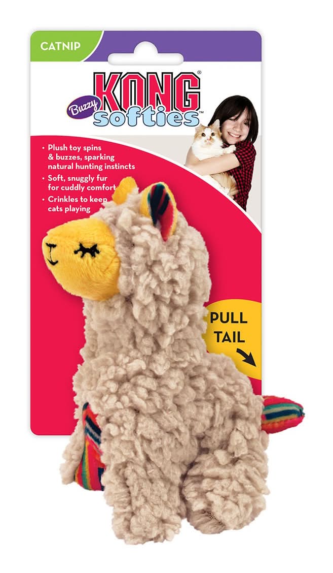 KONG · Juguete softies con diseño de llama para gato, XCH